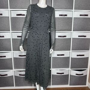 Lilith Gray & Black Polka Dot Dress Size XS